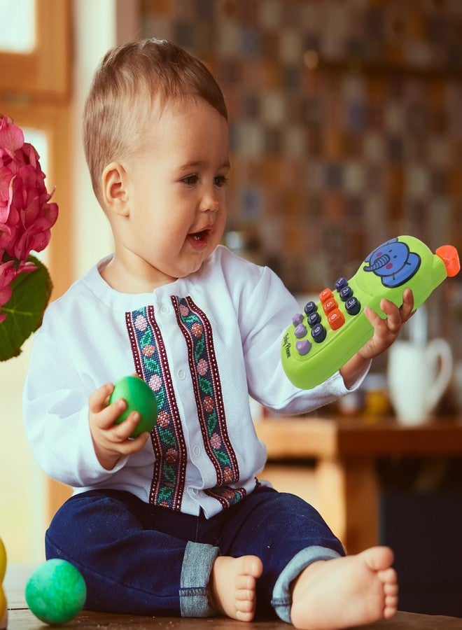 في جراسب هاتف محمول VGRASSP بتصميم كلاسيكي واقعي، لعبة تمثيلية للأطفال الصغار والرضع مع ضوء وامض وموسيقى ديناميكية - هدية للأولاد والبنات - متعدد الألوان (اللون والتصميم حسب المخزون) - Image 4